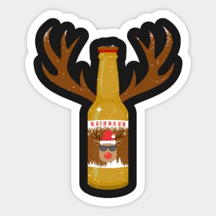 Reinbeer Funny Craft Beer Fans X-mas Gift Sticker